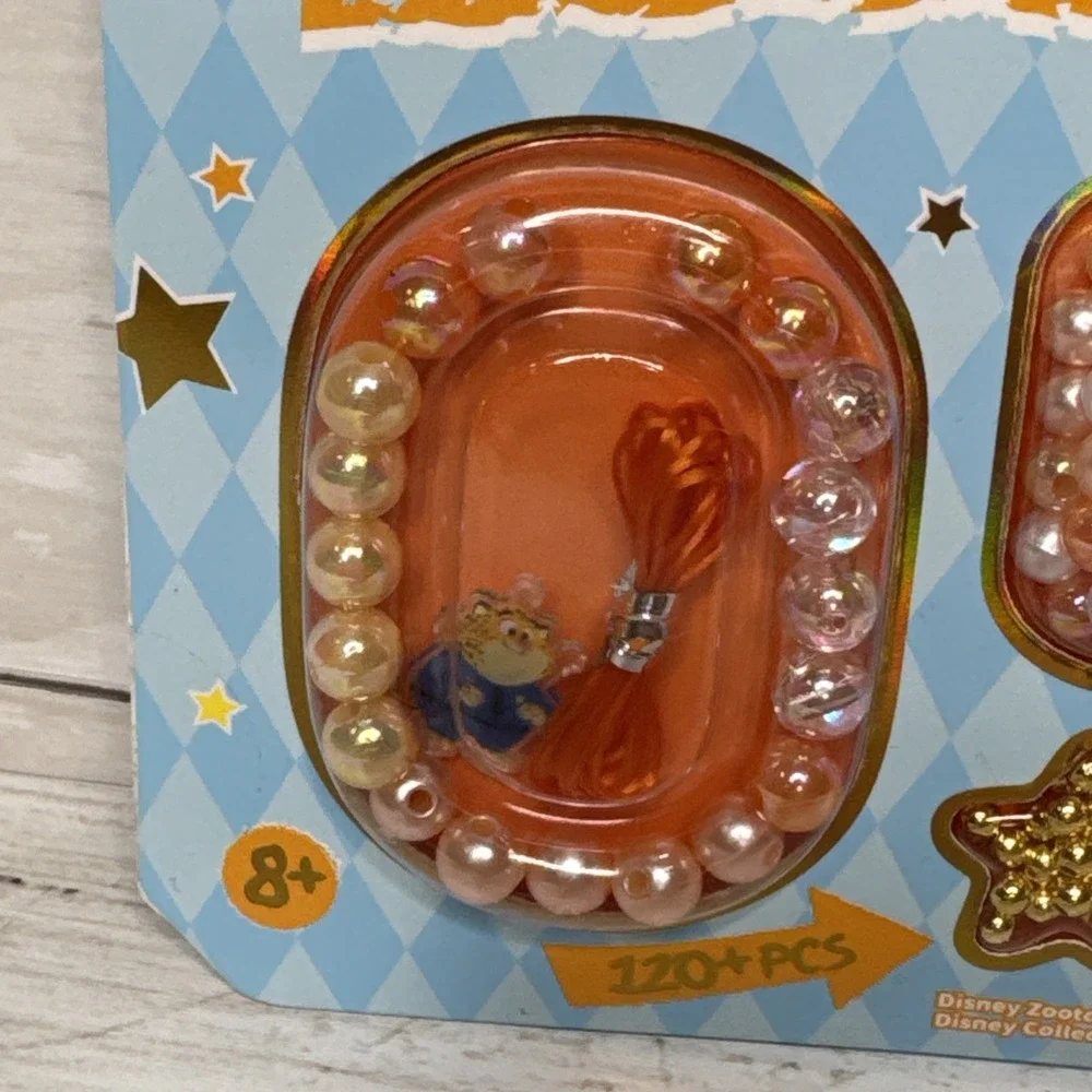 Miniso Disney Zootopia Clawhauser DIY Bracelet Kit Beaded Jewelry Making Craft